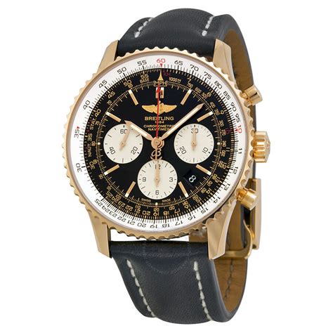 breitling navitimer 01 chrono automatic black leather black dial 43mm|Altro.